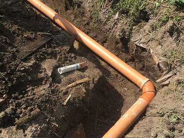 Укладка канализационной трубы в Лисавино
