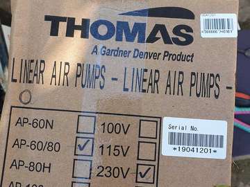 Коробка от компрессора Thomas AP 60/80